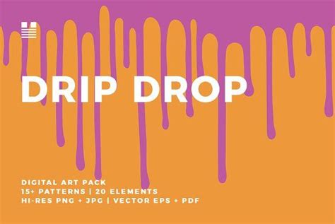 An Orange And Purple Drip Background With The Words Drop Drop In White
