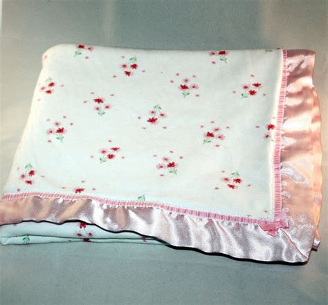 Carters Pretty In Pink White Daisies Bows Baby Blanket Baby Blanket