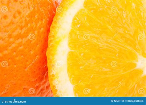 Whole Orange Fruit And His Segments Isolated On Stock Photo Image Of
