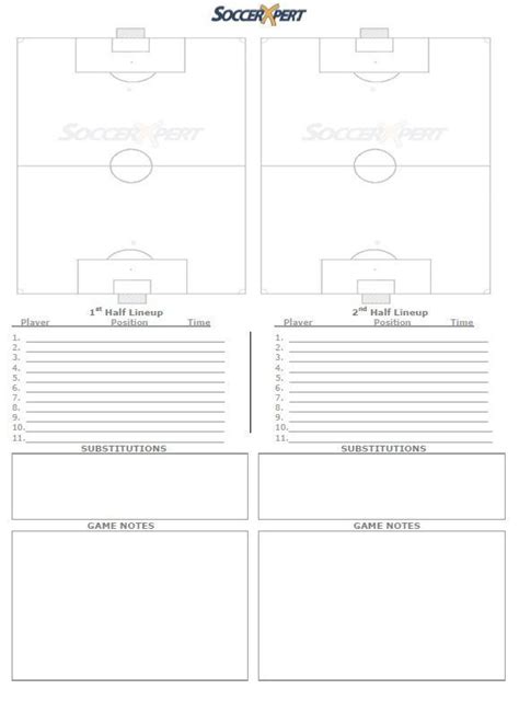 Soccer Lineup Template Free Printable Templates And Sheet Forms For