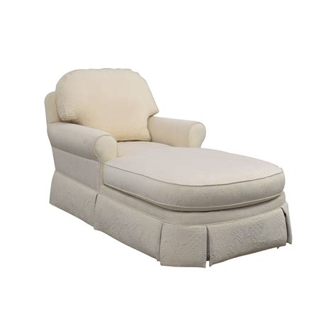 85 Off Ethan Allen Ethan Allen Victoria White Chaise Lounge Sofas