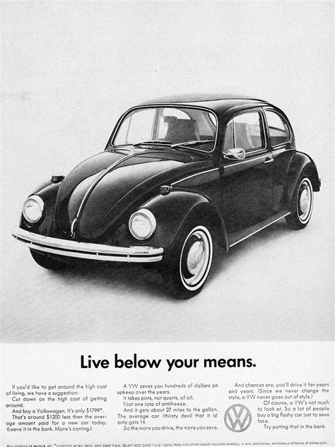 Volkswagen Ad Live Below Vintage Vw Vintage Volkswagen Vw