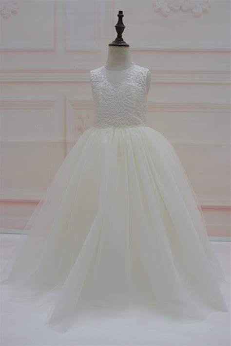 dress ivory lace tulle flower girl dress 2960820 weddbook