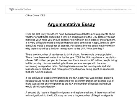 Argumentative Essay English