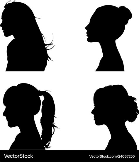 Woman Face Side View Silhouette Side View Of A Silhouette Woman Vector
