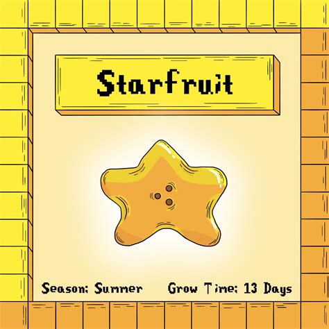 Stardew Valley Crop Series Entry 5 Starfruit ⭐️⭐️⭐️ Oenopionart