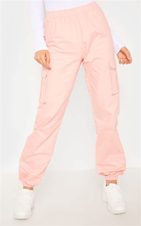 Tall Pink Pocket Detail Cargo Pants Tall Prettylittlething Qa