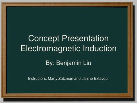 Ppt Concept Presentation Electromagnetic Induction Powerpoint