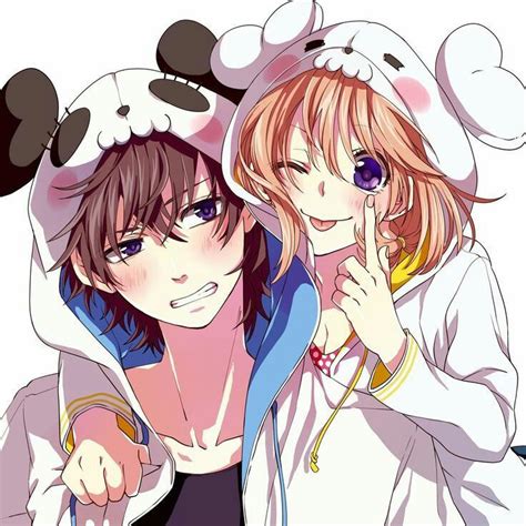 Anime Girl Boy Couple Sweet Colorful