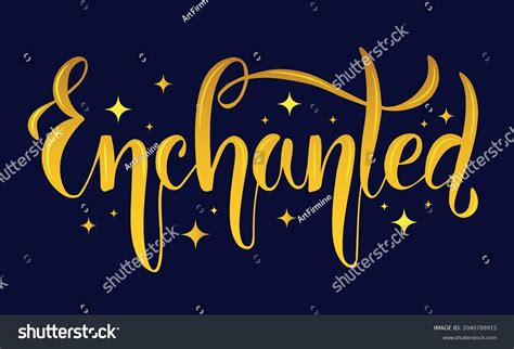 Vector Illustration Of Enchanted Text For Menu Royalty Free Stock