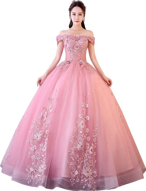 Flower Quinceanera Dresses Bealegantom Ball Gown Off Shoulder Lace Crystal Beaded Plus Size