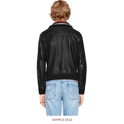 Leather Bomber Jacket Gucci Mens Bombers And Leather Jackets