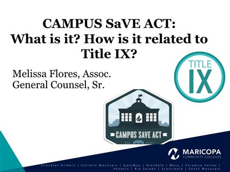 Ppt Campus Save Act What Is It How Is It Related To Title Ix