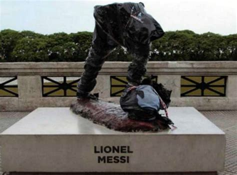 Lionel Messi Statue Destroyed As Vandals Chop Head Off Tribute To