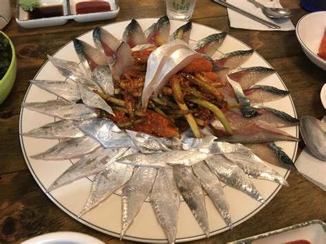 Mackerel And Largehead Hairtail Sashimi From Jeju Island Sushi Food