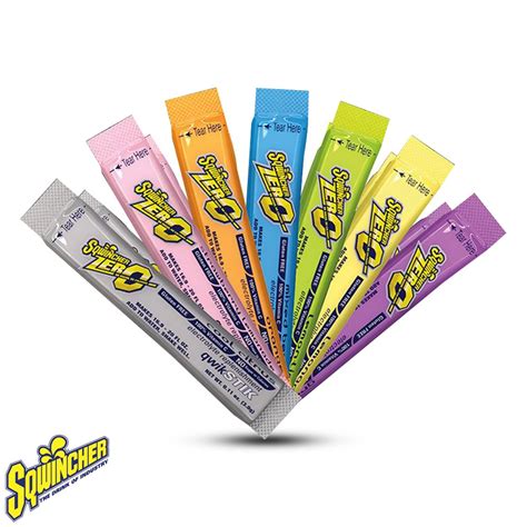 Sqwincher Qwik Sticks Mix Pack Pack 50 Electrolyte Sticks 1 Stick Makes