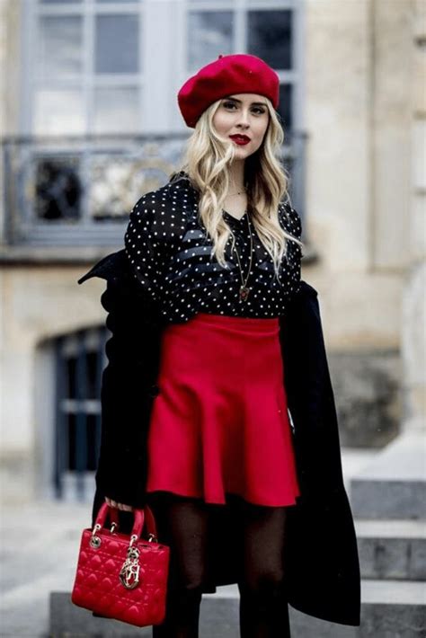 Outfit Con Boina Roja Moda Francesa Moda Parisina Moda