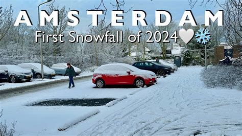 Amsterdam First Snowfall Of 2024 Snow Walk Snow Drive🤍 ️ Youtube