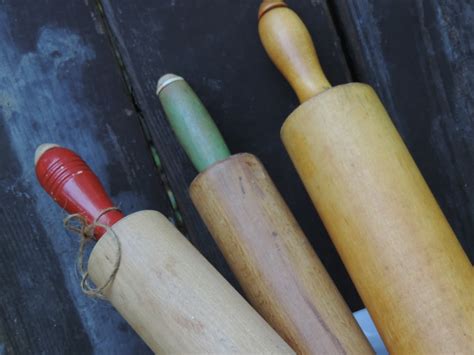 Vintage Wooden Rolling Pins Set Of 3 Wooden 30s 40s Etsy