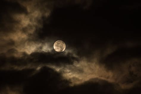 Cloudy Dark Full Moon Free Photo On Pixabay Pixabay