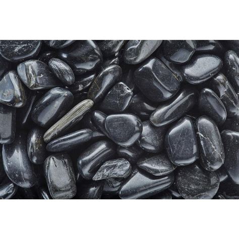 Exotic Pebbles Polished Black Pebbles Lb Bag Wgl S