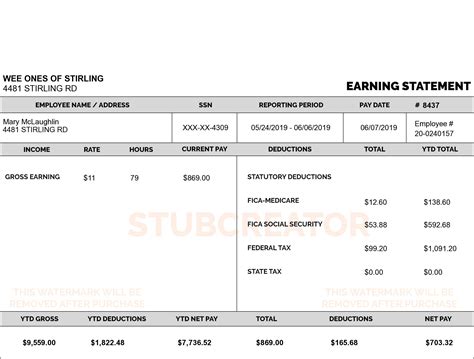 What Is A Check Stub Example Free Sample Example And Format Templates