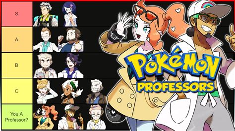 Ranking The Best Pokemon Professors Pokemon Tier List Youtube