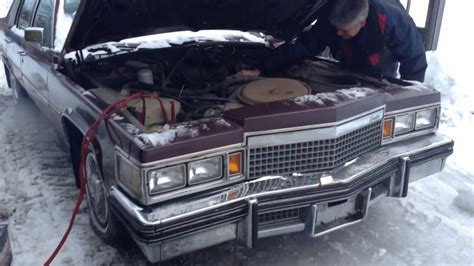 Old Start Cold Start 79 Cadillac Youtube