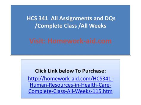 Ppt Hcs 341 All Assignments And Dqs Complete Class All Weeks