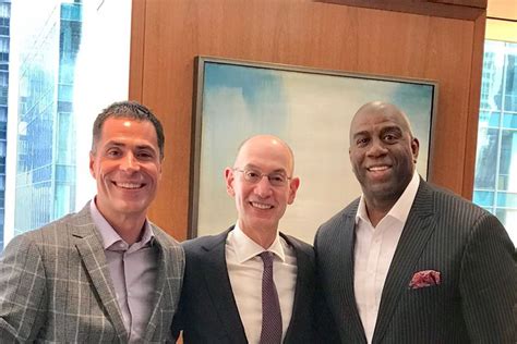 Lakers News Magic Johnson And Rob Pelinka Went To The Nba Offices To