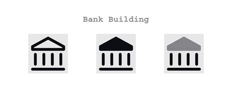 Bank Building Icons Set 20790789 Vector Art At Vecteezy