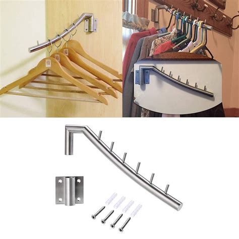Wall Mount Clothing Rack 2 Pack Stainless Steel Hanging Drying Clo