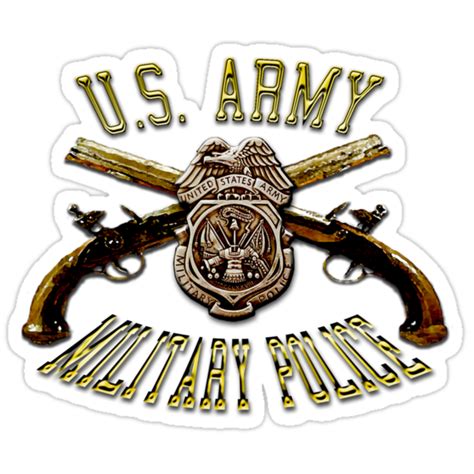 Military Police Crossed Pistols Stickers By Larry Oates Redbubble