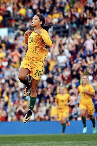 Samantha Kerr Of Australia Celebrates After Scoring Australia S Second Goal During The Women