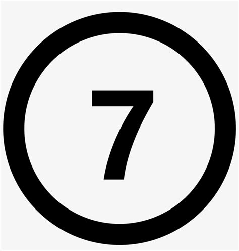 Circled 7 Icon 3 With A Circle Around Transparent Png 1600x1600