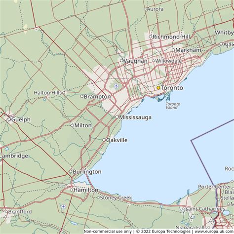 Map Of Mississauga Canada Global 1000 Atlas