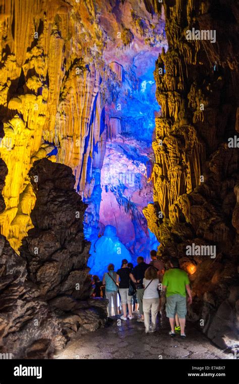 The Famous Reed Flute Caves Of Guilin China Stock Photo Alamy