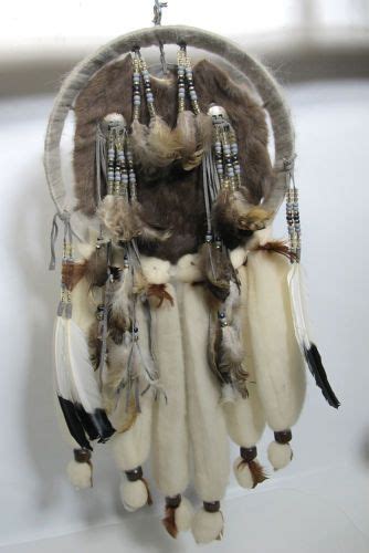 Large 18x36 Native American Dream Catcher Handmade Mandala Leather Fur