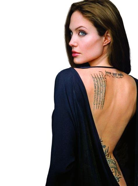 20 Pictures Of Angelina And Her Stylish Tattoos Angelina Jolie Tattoo