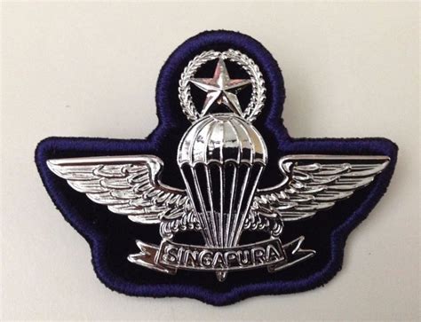Singapore Master Combat Diver Parachutist Para Jump Wing Badge Airborne 579