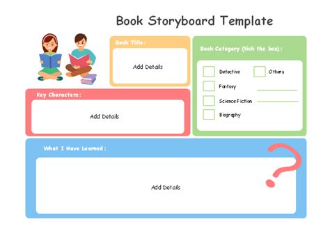 Free Book Storyboard Graphic Organizer Template