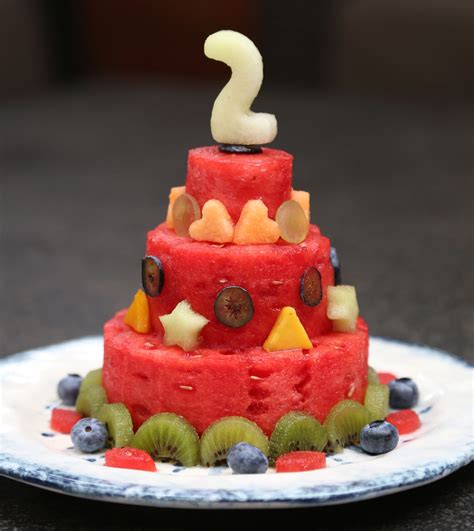 Birthday cake is pretty much an automatic element of most birthday celebrations. A Little Cake for Two | Fruit birthday cake, Fresh fruit ...