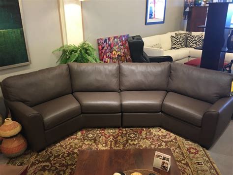 American Leather Two Piece Angled Sectional Sofas And Chairs Of Minnesota