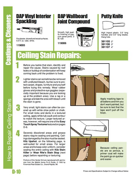 Form_title= mobile home repair form_header= repair your mobile home with help from the pros. How to Repair Ceiling Stains (pdf) - Mobile Home Parts ...