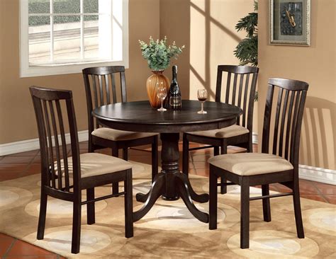 Don't forget to download this round kitchen table sets for your home improvement reference, and view full page gallery as well. 5PC ROUND 42" KITCHEN DINETTE SET TABLE AND 4 WOOD OR ...