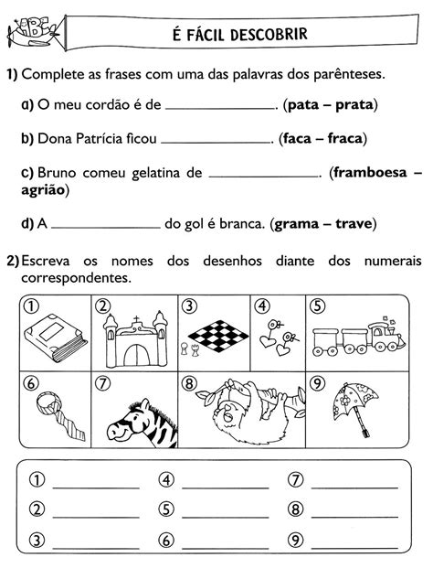PortuguÊs Atividades Diversas Para O 1º E 2º Anos