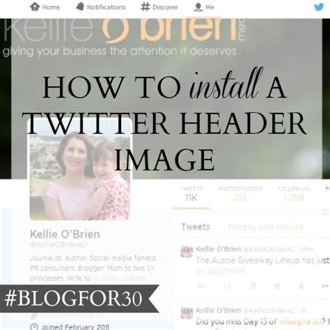 How To Install A Twitter Header Image Kellie Obrien Media