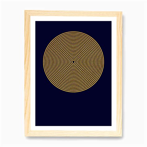 Parallel Gold Circle Art Print By Ledieg Fy
