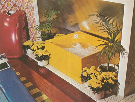 Vintage Yellow Jacuzzi® Ad Hot Tub Jacuzzi Vintage Yellow