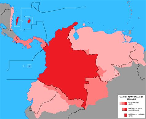 Colombian Territorial Changes From 1825 To 1950 Maps On The Web